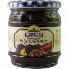 Mühlhäuser Thüringer Pflaumenmus (gewürzt) mit Cranberry 450 g 