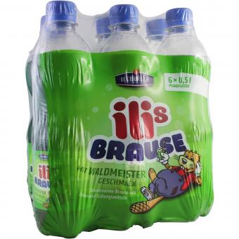 Ileburger Sachsenquelle Ilis Brause mit Waldmeister Geschmack 6x0,5 Liter incl. Pfand 