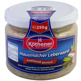 Köthener Hausmacher Leberwurst 250g Glas 