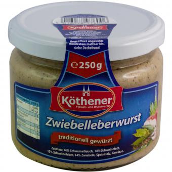 Köthener Zwiebelleberwurst 250g Glas 