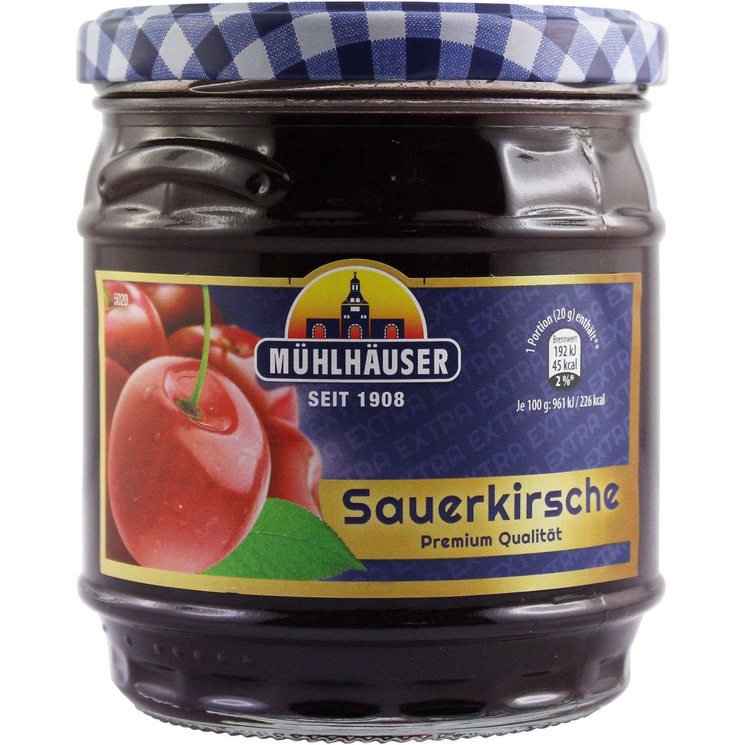 Ossikiste.de | Mühlhäuser Sauerkirsche Extra-Konfitüre 450g | online kaufen